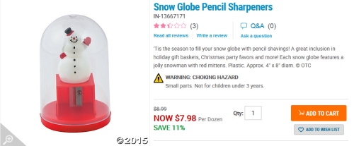 sharpener snow globe